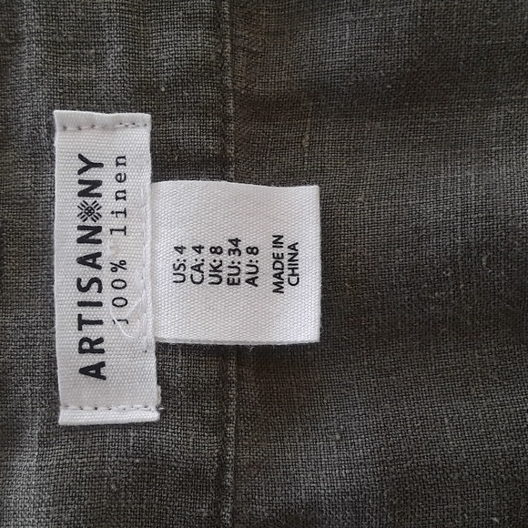 Artisan linen A-line skirt - Picture 4 of 11